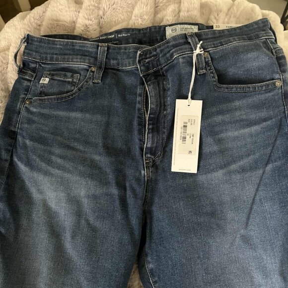 AG Farrah Boot Crop Mid Rise Fit Jeans Size 33 - Picture 5 of 6